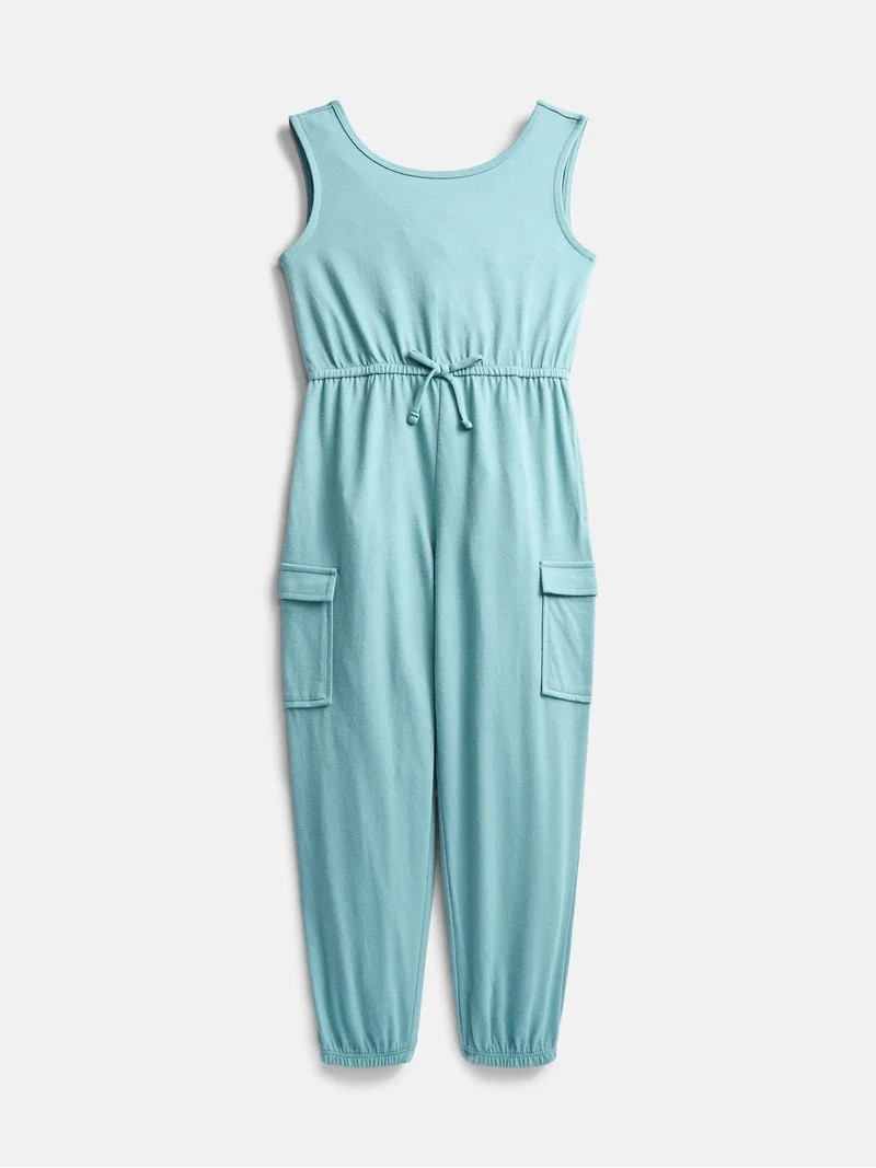 Wonder Nation Girls Sleeveless Cargo Jumpsuit, Sizes XS-XXL | Walmart (US)