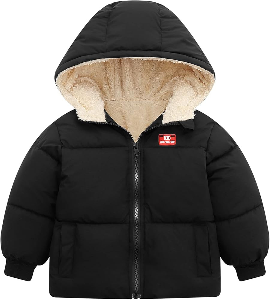 Winter Coats for Kids 3D Down Alternative Hoods Baby Boys Girls Jacket for 6M-5T | Amazon (US)