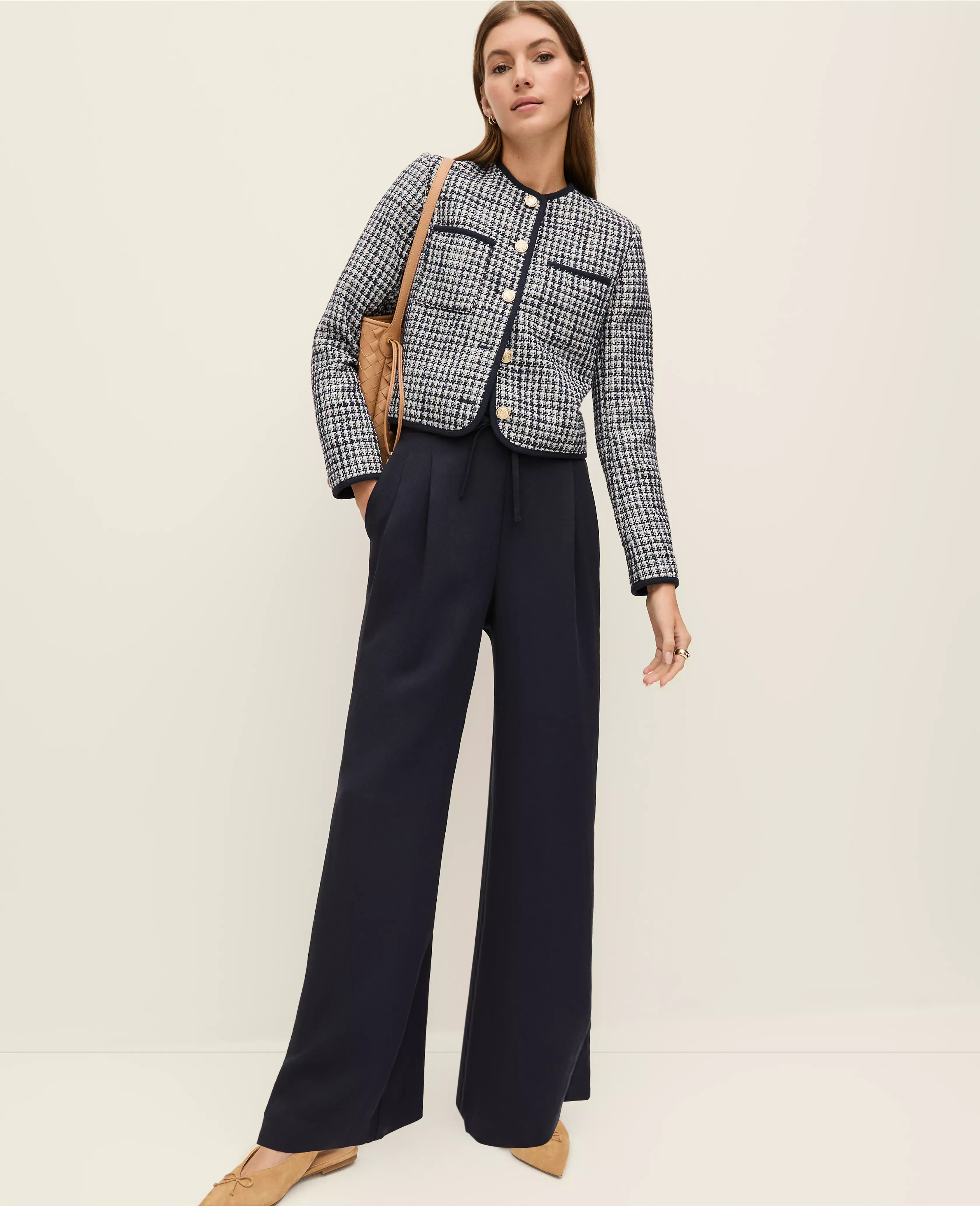 Weekend Collection Easy Fit Wide-Leg Pant | Ann Taylor