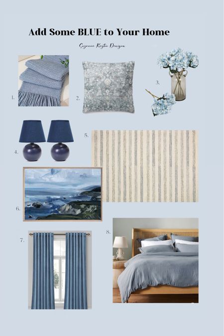 Add blue to your home with some of favourite decor finds! #bluehome #colorfulhomedecor 

#LTKunder100 #LTKhome #LTKstyletip