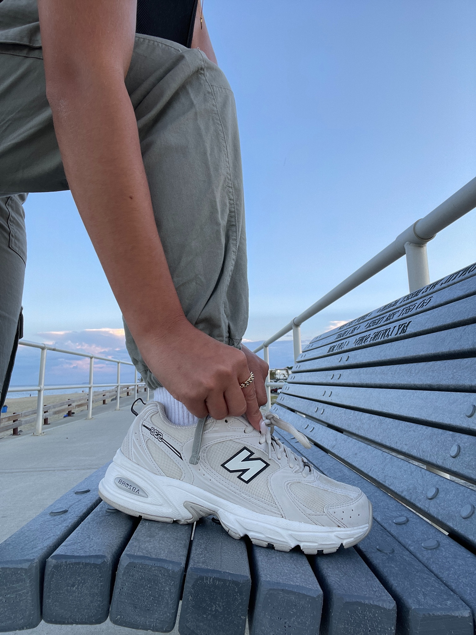 Sneaker: New Balance 530 in color Retro Khaki! 
These are mens size 6, for reference I am a 7.5 womens 
*exact products linked below are same shoe in different color. 
*similar styles also linked! #newbalance #newbalance530 #newbalance550 #trendingsneaker #pinterestsneaker 

#LTKshoecrush #LTKsalealert #LTKmens