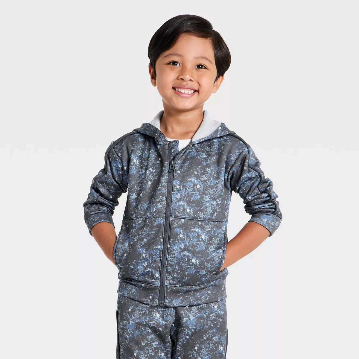 Toddler Boys' Tech Fleece Full Zip Hoodie - All In Motion™ Blue 4T | Target