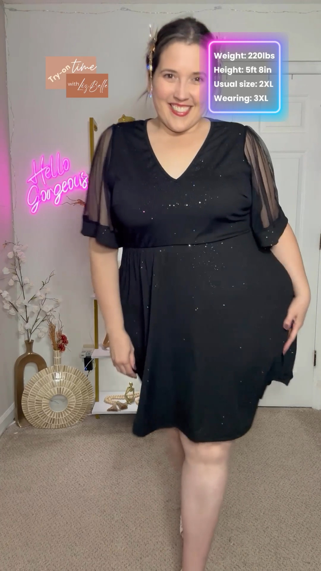 Lovely shiny dress with v-neckline and sheer sleeves. Wear it with high heels for more formal, romantic look or with flats for a youthful, relaxed look. 


Simply Lizbelle 
• Confidence Starts Here •
 Fashion | Lifestyle l Wellness 
🛍 amazon.com/shop/lizbellem | 
🎥 YouTube @simplylizbelle | 
📱 tiktok.com/@lizbellem | 
📸 instagram.com/simplylizbelle | 
📌 pinterest.com/lizbellelopez | 
📘 facebook.com/lizbellem | 
💼 LTK /simplylizbelle | 
🌐 simplylizbelle.com


#LTKOver40 #LTKPlusSize