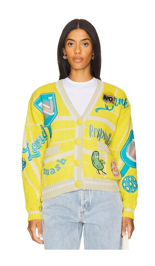 Pickleball Cardigan in Yellow | Revolve Clothing (Global)