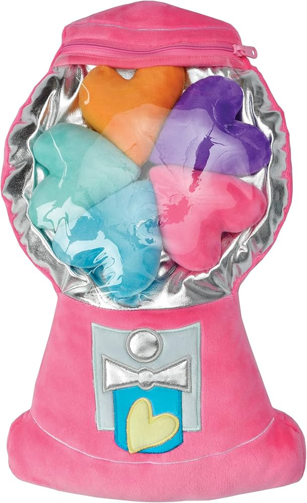 iscream Floating Hearts Gumball Machine Fleece Pillow Set with Mini Heart Pillows | Amazon (US)