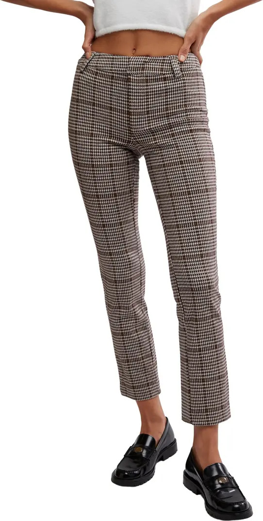 Molly Houndstooth Plaid Slim Fit Pants | Nordstrom