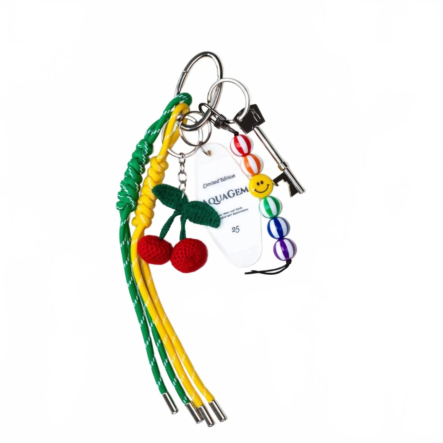 Women's Cherry Pop Beaded Keychain Bag Charm In Multi | Shop Simon