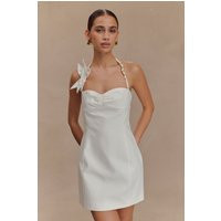 Reyes Cotton Floral Mini Dress - White I MESHKI I Size L | MESHKI US