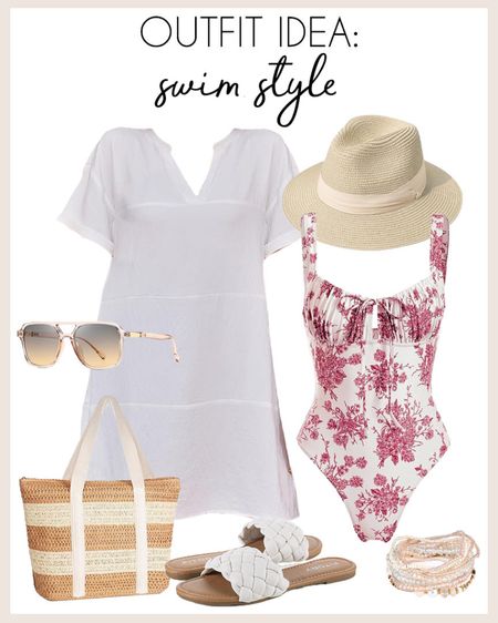 Amazon swim style look! 

#amazonfashion

Amazon finds. Amazon fashion. Amazon resort wear. Amazon swim. Designer inspired one piece swimsuit. Pink floral swimsuit. Amazon swim coverup dress. Amazon straw beach bag. Amazon sun hat  

#LTKswim #LTKstyletip #LTKSeasonal