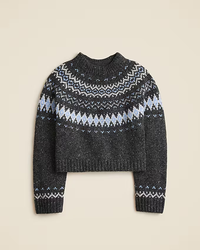 Fair Isle wide-mockneck sweater | J. Crew US