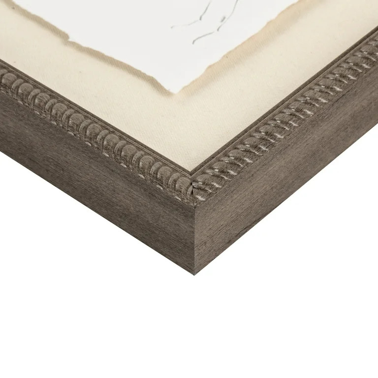 Two Reindeer Reclaimed Framed Linen Torn Edge Parchment Float - Walmart.com | Walmart (US)