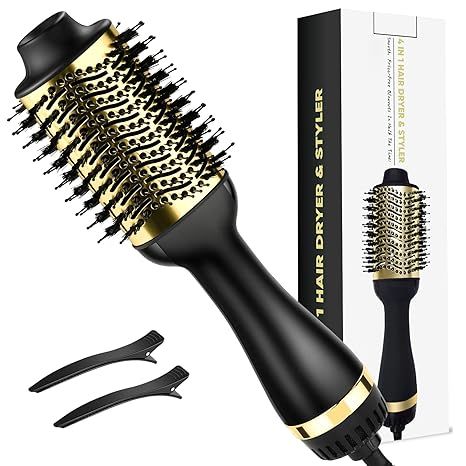 Hair Dryer Brush, Hot Air Brush Hair Dryer Styler & Volumizer 3 in 1 Brush Blow Dryer Styler, Neg... | Amazon (US)