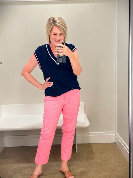 Talbots Try On | Women Over 50 | Work Outfits | Fashion Over 50 | Spring New Arrivals | Cable Knit Sweater Vest

Top: Medium
Pants: Sz 8

#LTKworkwear #LTKstyletip #LTKshoecrush