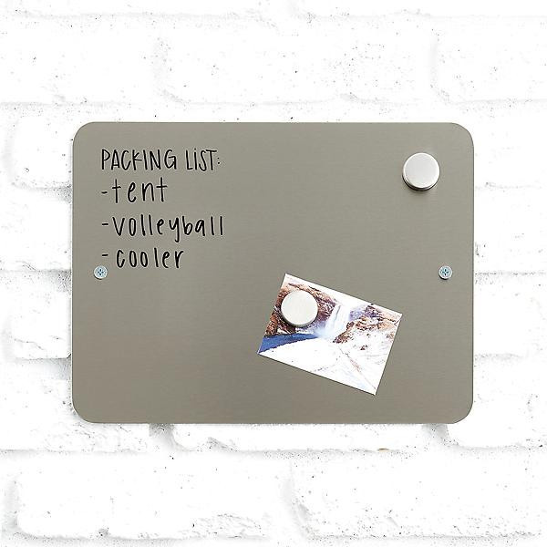 Three by Three Small Stainless Steel Magnetic Dry Erase Board | The Container Store