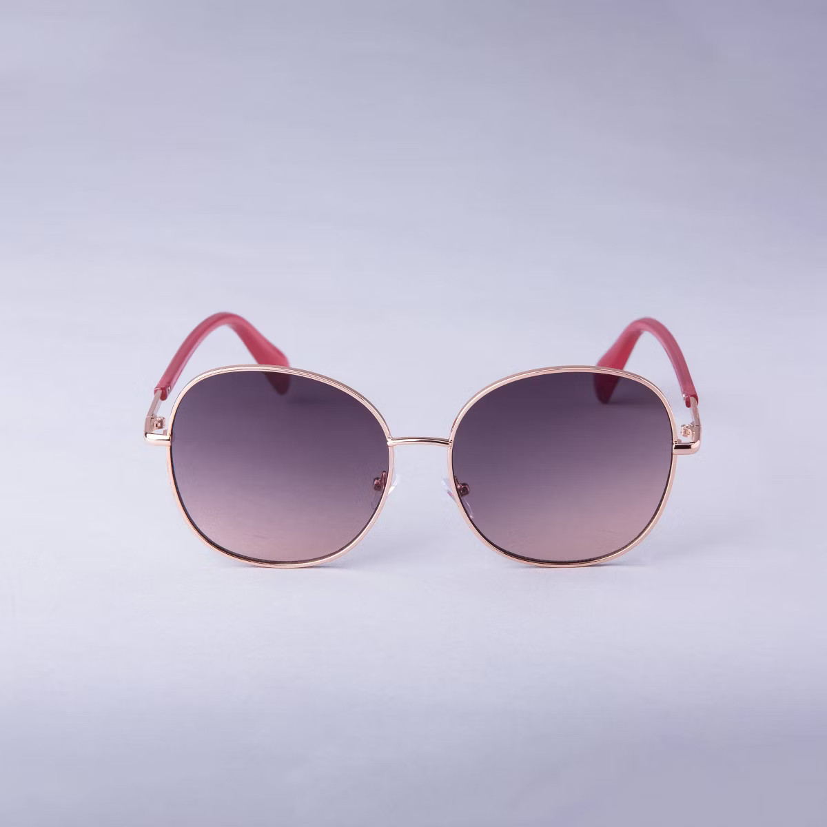 Women's Oversized Round Metal Sunglasses - A New Day™ Rose Gold: UV Protection, Recycled Metal ... | Target