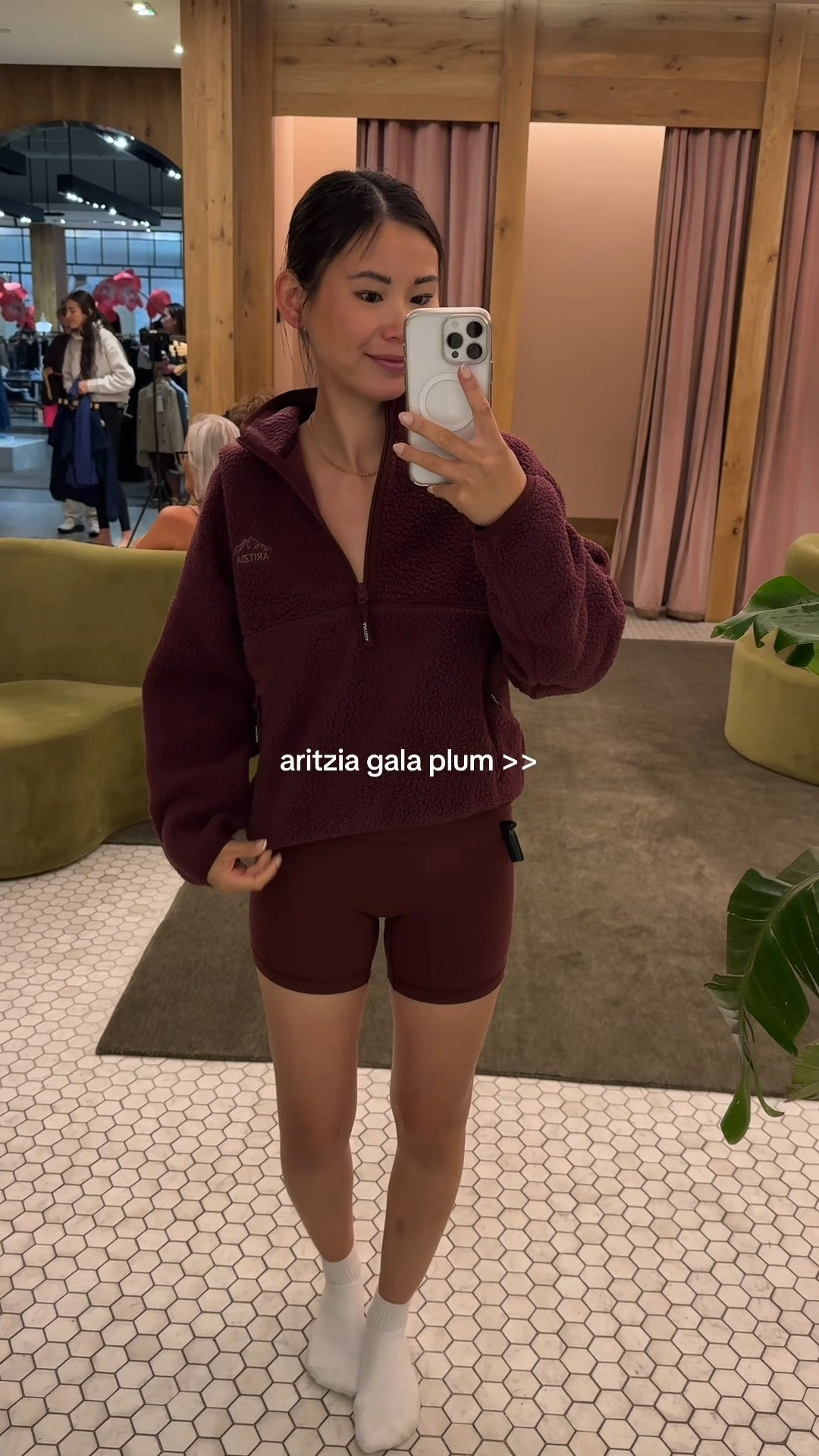 Aritzia gala plum is the color for fall. I love this darker burgundy it's so cute! 

Tops size XS
Bottoms size 2

The fleece I could size up for a more oversized look and feel. Everything else fits true to size.

#LTKcanada #LTKfall #LTKpetite