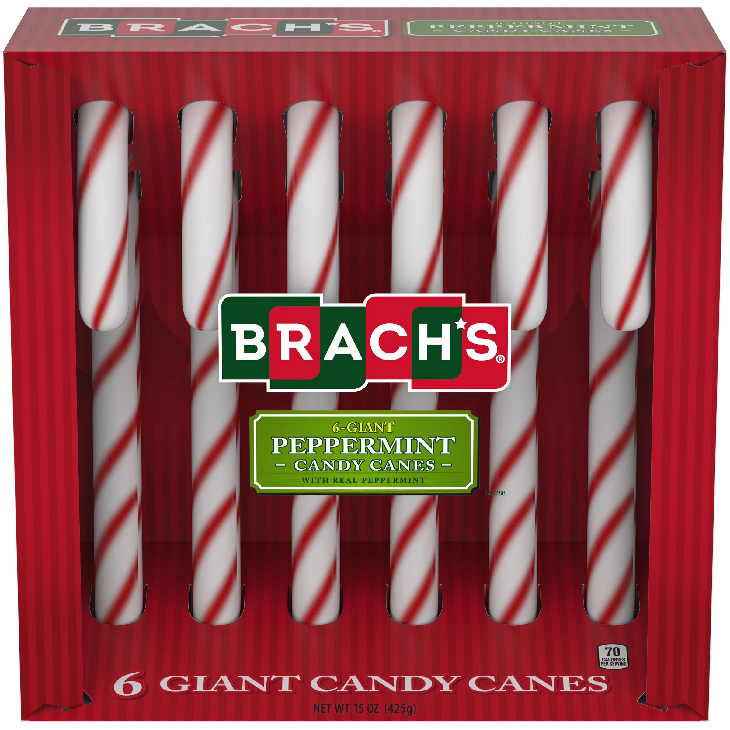 Brach's Giant Peppermint Holiday Candy Canes, 15 Oz (6 Count) - Walmart.com | Walmart (US)