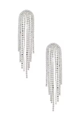 SHASHI Casino Earrings in Silver from Revolve.com | Revolve Clothing (Global)