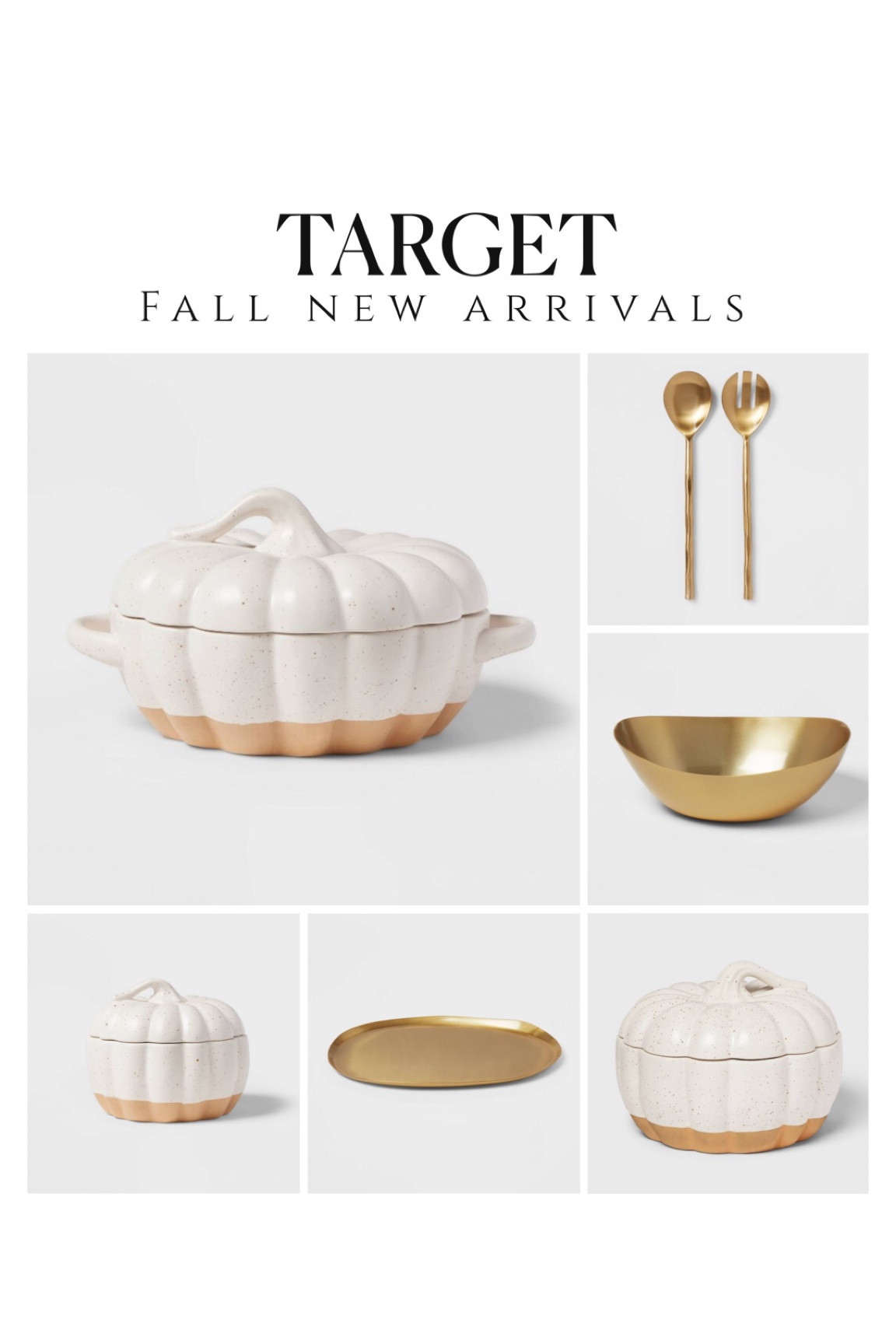 Target fall new arrivals! Pumpkins serving bowls, gold serving bowls, gold tray, pumpkin bowls with lid thanksgiving fall entertaining, gold serving set target threshold studio McGee  

#LTKsalealert #LTKhome #LTKunder50