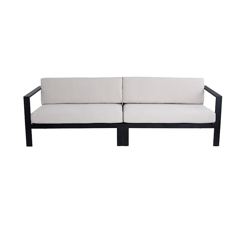 2-Piece Soho Black Steel Patio Sofa | At Home