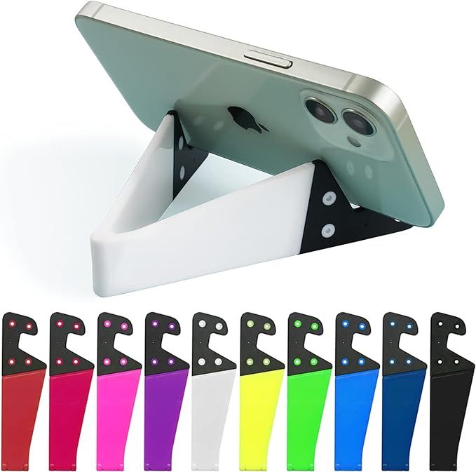 10 Pack Foldable Small Phone Stand for Desk, Pocket Portable Kickstand, Colourful Cell Phone Trav... | Amazon (US)