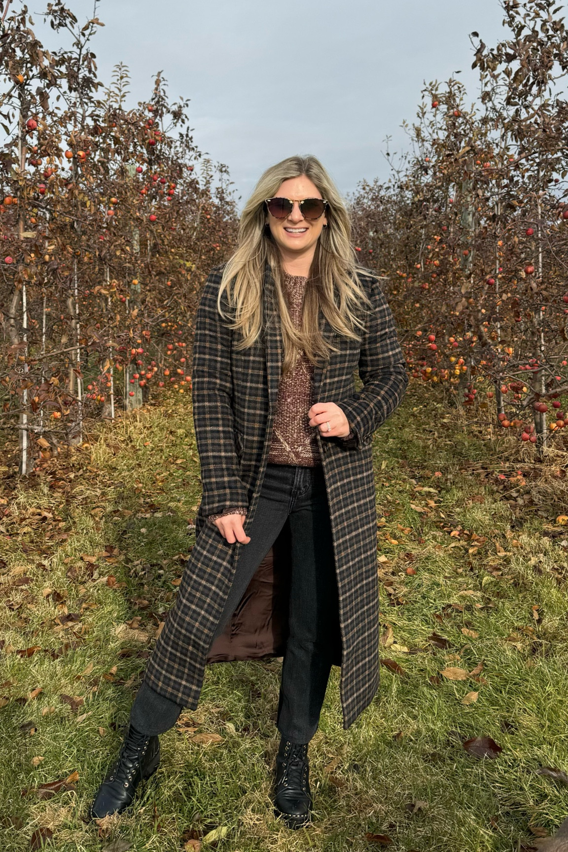 Greylin coat for winter! Plaid coat winter outfit winter fringe sweater brown sweater and plaid coat navy 
Tailored coat perfect for walking outside and big cities! AD 



#LTKGiftGuide #LTKworkwear #LTKSeasonal