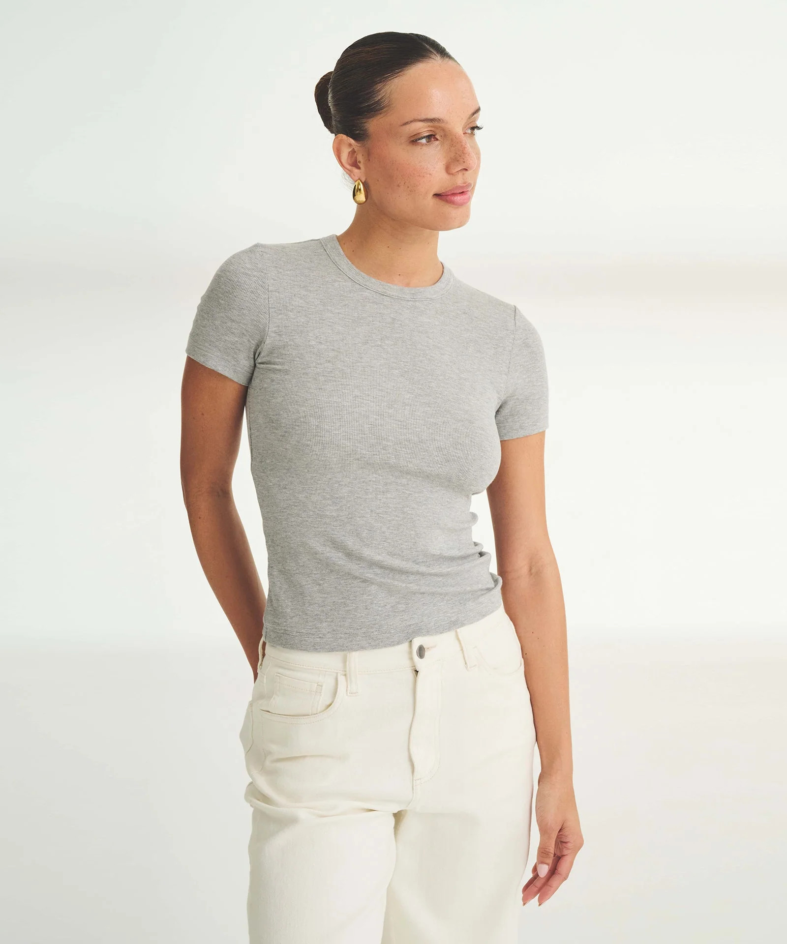 Baby Rib Short Sleeve Tee | NAADAM