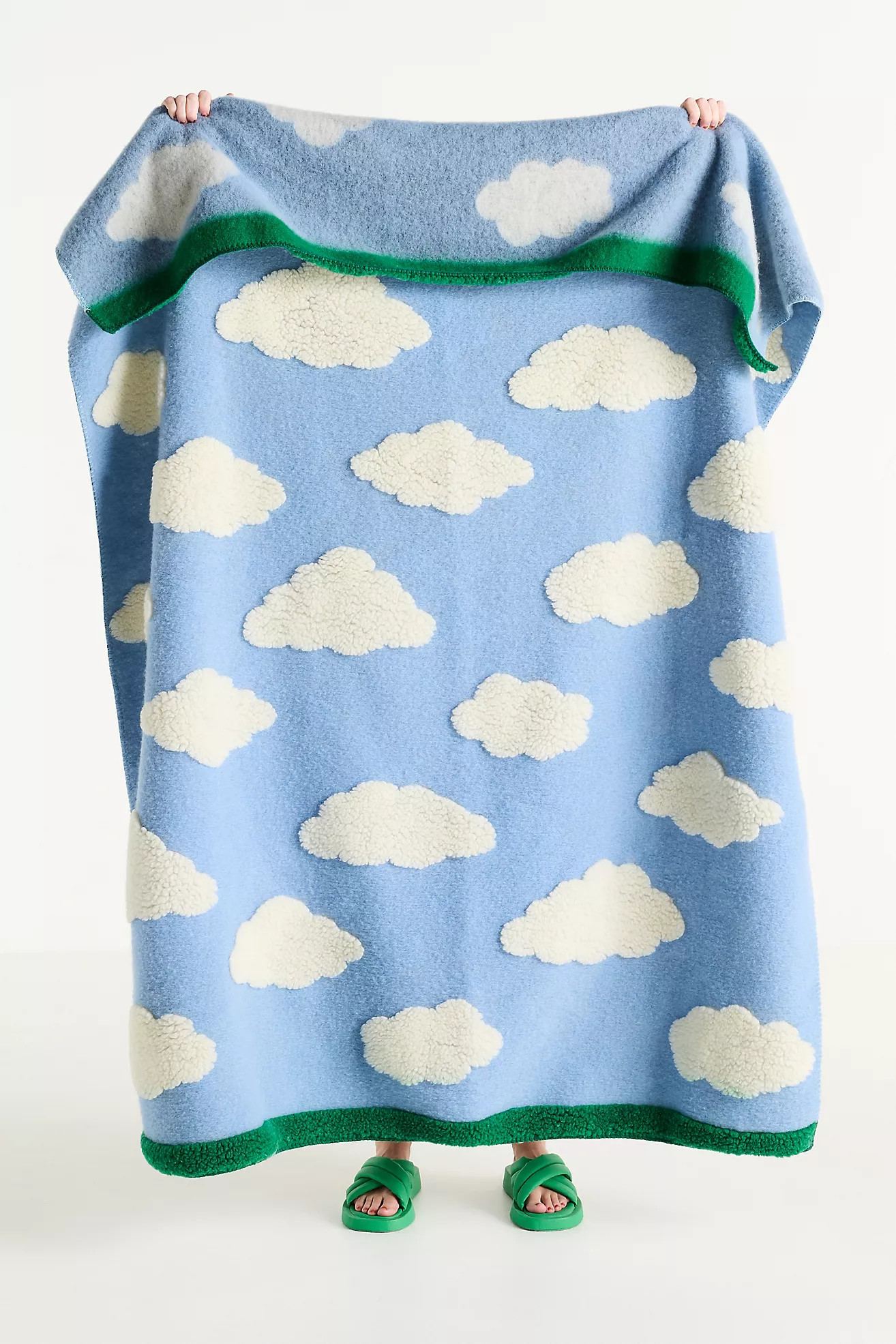 Glimmers Cloud Icon Wool Throw Blanket | Anthropologie (US)