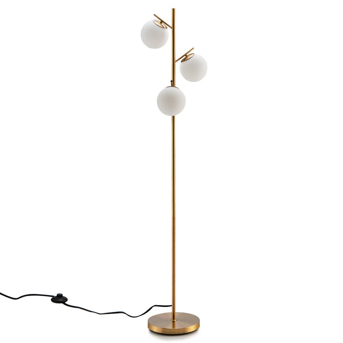 Tangkula Modern 3-Globe Freestanding Floor Lamp with Convenient Foot Switch & 3 E26 Bulb Bases, S... | Target