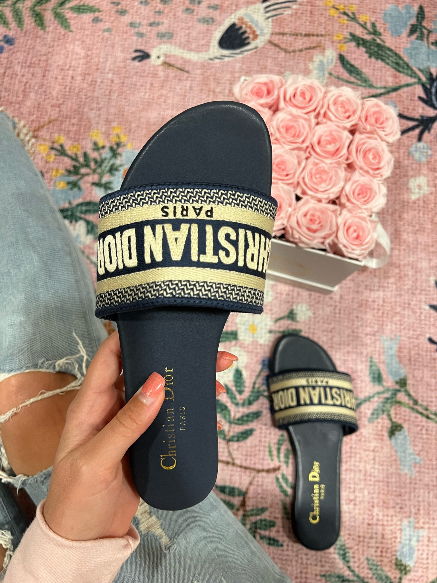 Dior sandals size 38 is perfect and I wear a 7.5

#LTKunder100 #LTKSeasonal #LTKunder50