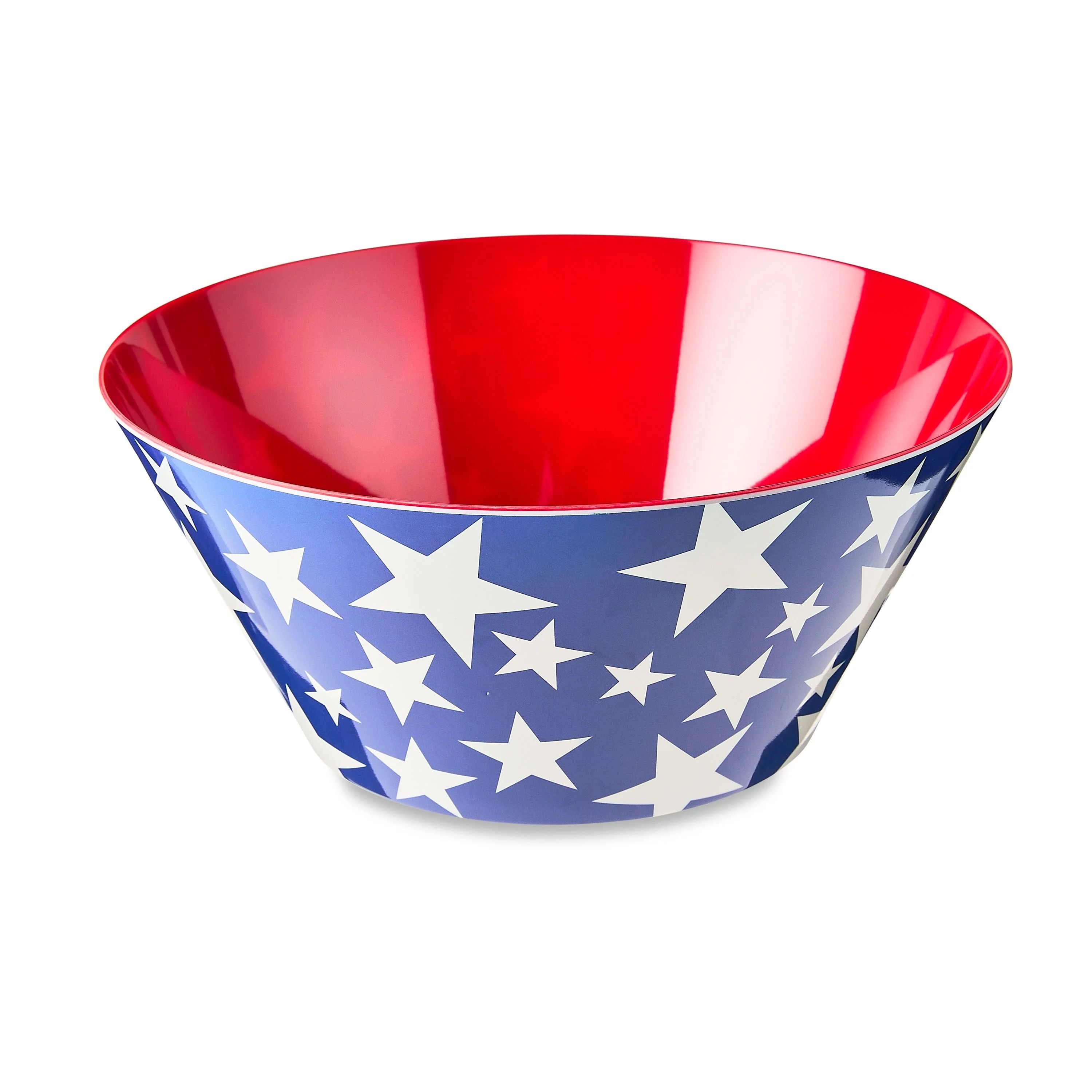Patriotic Red, White and Blue Star Large Serving Bowl, by Way To Celebrate | Walmart (US)