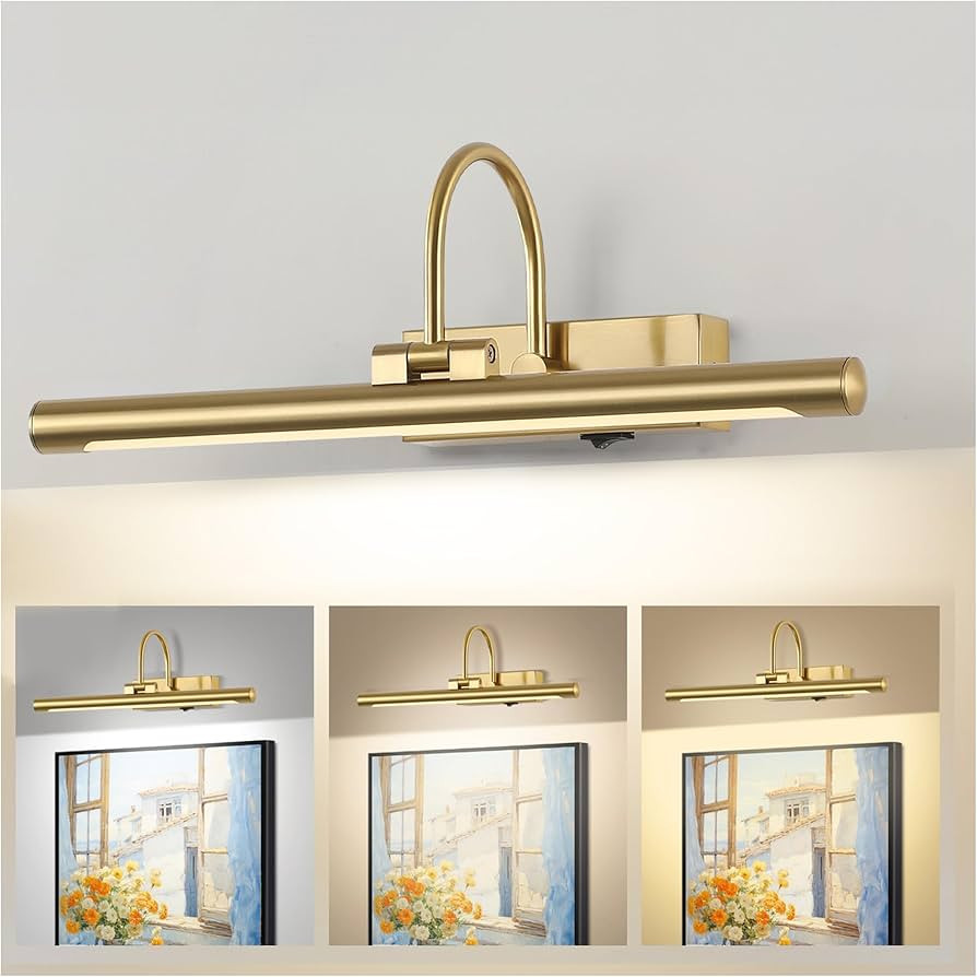 16" Picture Lights for Wall Battery Operated with Remote and Timer, Wireless Art Lights for Paint... | Amazon (US)