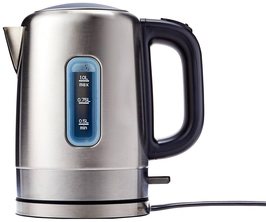 Amazon Basics Electric Stainless Steel Kettle for Tea and Coffee, BPA-Free, Fast Boiling, Auto Sh... | Amazon (US)