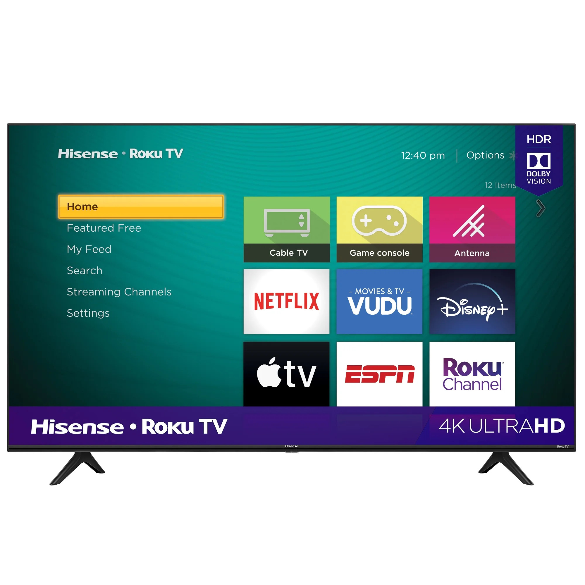 Hisense 58" Class 4K UHD HDR Roku Smart TV, 58R6E3 | Walmart (US)