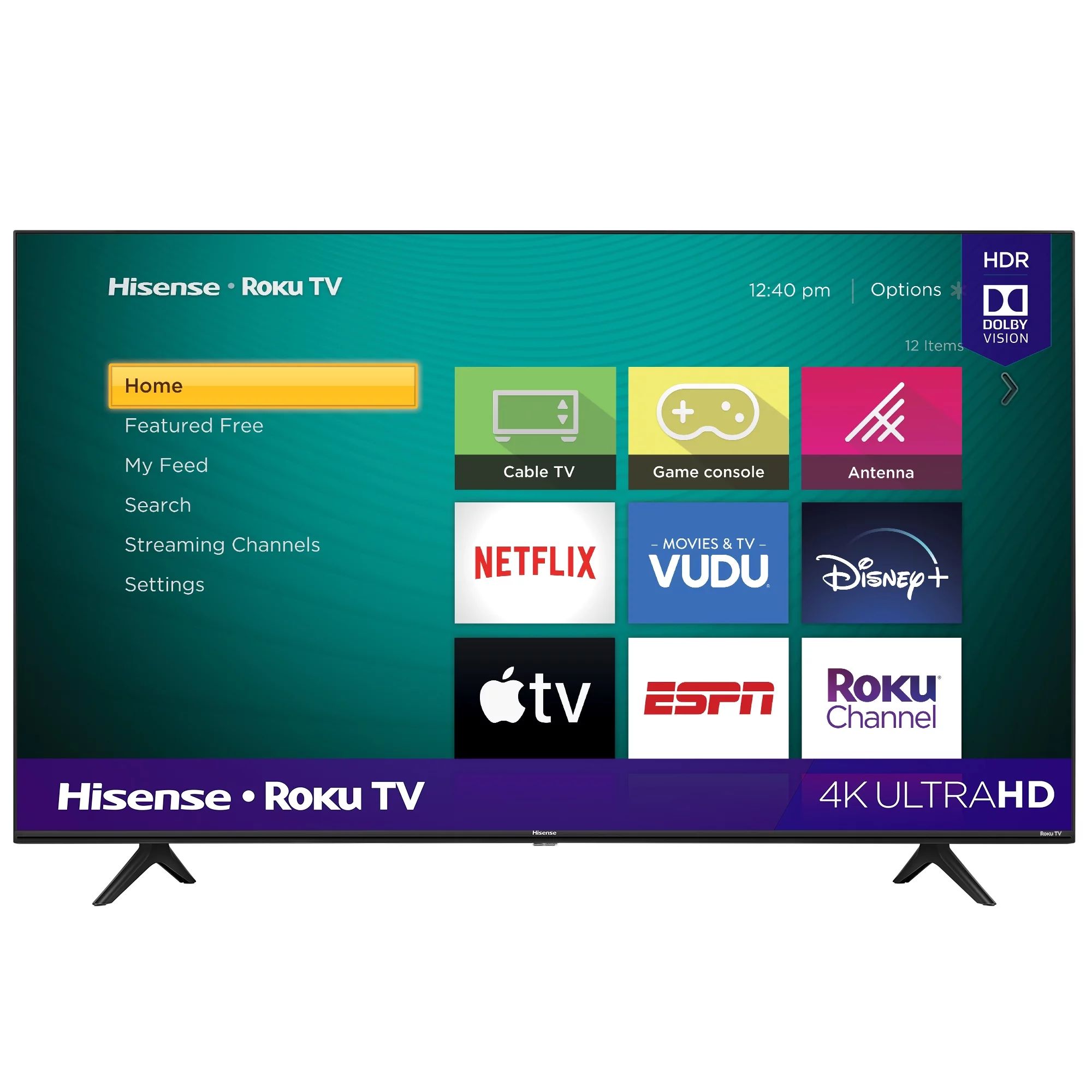 Hisense 58" Class 4K UHD HDR Roku Smart TV, 58R6E3 - Walmart.com | Walmart (US)