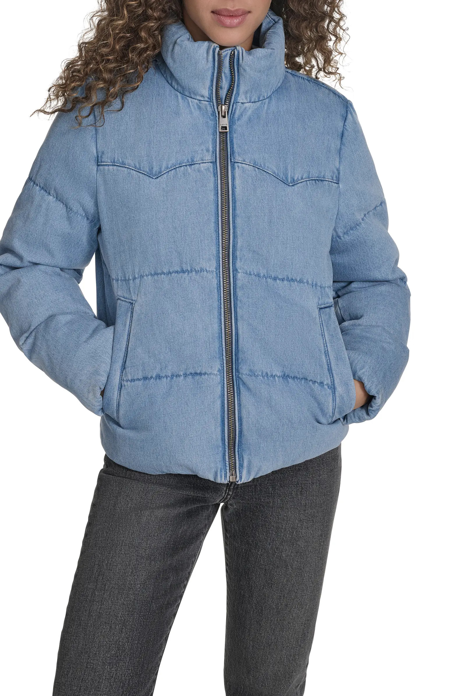Western Denim Puffer Jacket | Nordstrom