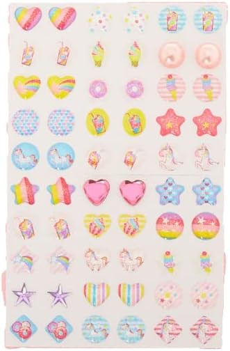 Claire's Club Little Girl Unicorn Magic Stick On Earrings | 30 Pack | Amazon (US)