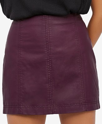 Free People Modern Femme Faux-Leather Mini Skirt | Macys (US)