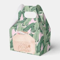 Pink and Green Tropical Leaves | Coconut Drink | Favor Boxes | Zazzle