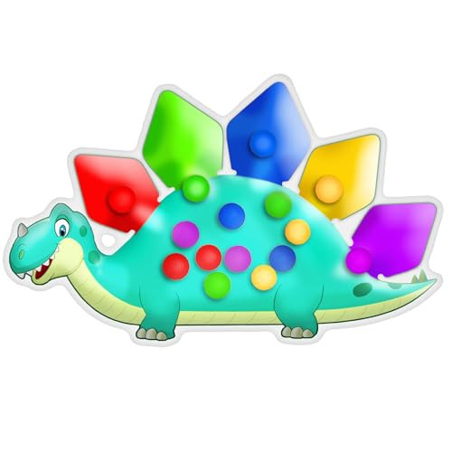 Christmas Stocking Stuffer Gift for Toddler Grandkid Dinosaur Color Sorting Sensory Toy Fine Motor Game Roadtrip Travel Essential Autism Dementia Fidget Preschool Classroom Activities for Kid Aged 3-5 | Amazon (US)