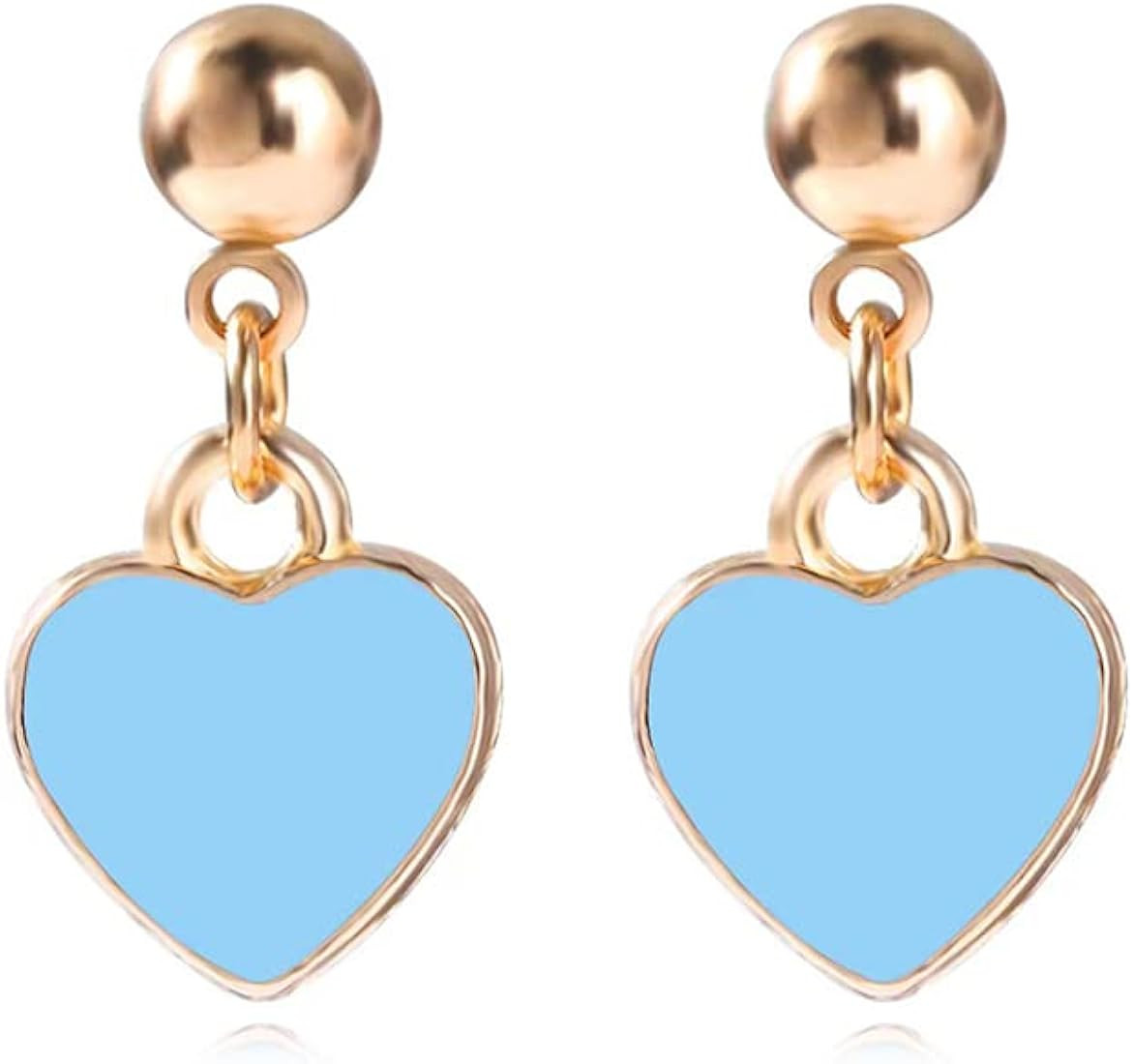 Liaght Weight Minimalism Red Love Heart Dangle Earrings Unique Elegant Red Enamel Heart Drop Earr... | Amazon (US)
