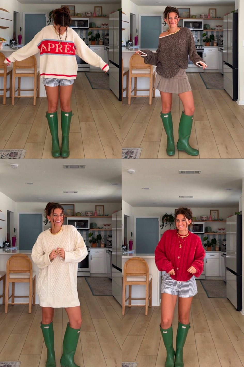pairing my hunter boots with winter outfit inspo:)

hunter rain boots, sweater, holiday outfit, sweater dress, mini skirt, boxer shorts 

#LTKSeasonal #LTKShoeCrush #LTKHoliday