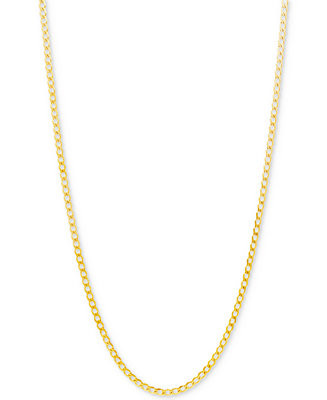 Italian Gold Curb Link Chain 22 | Macys (US)