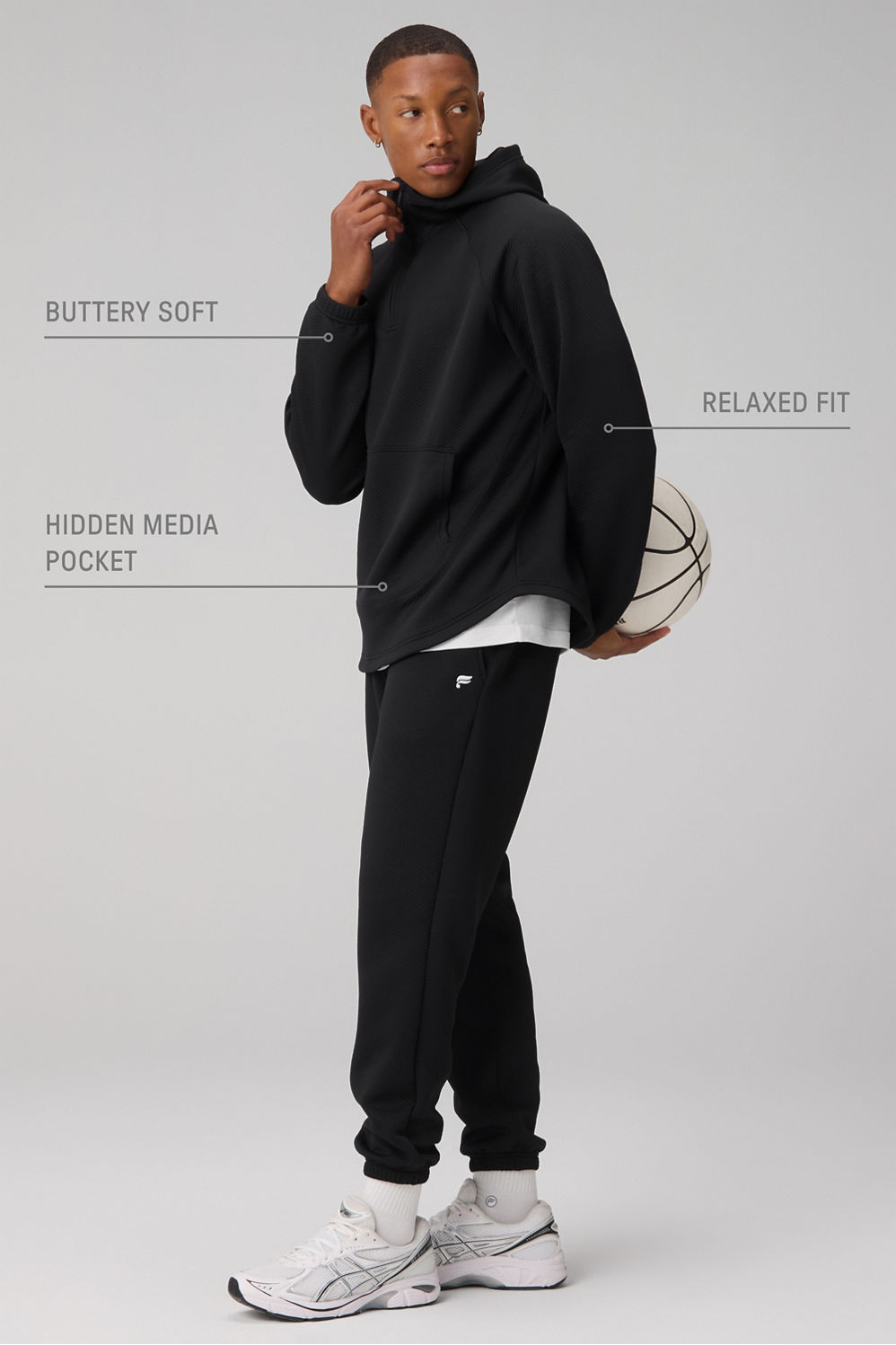 The GridTech Quarter Zip Hoodie | Fabletics