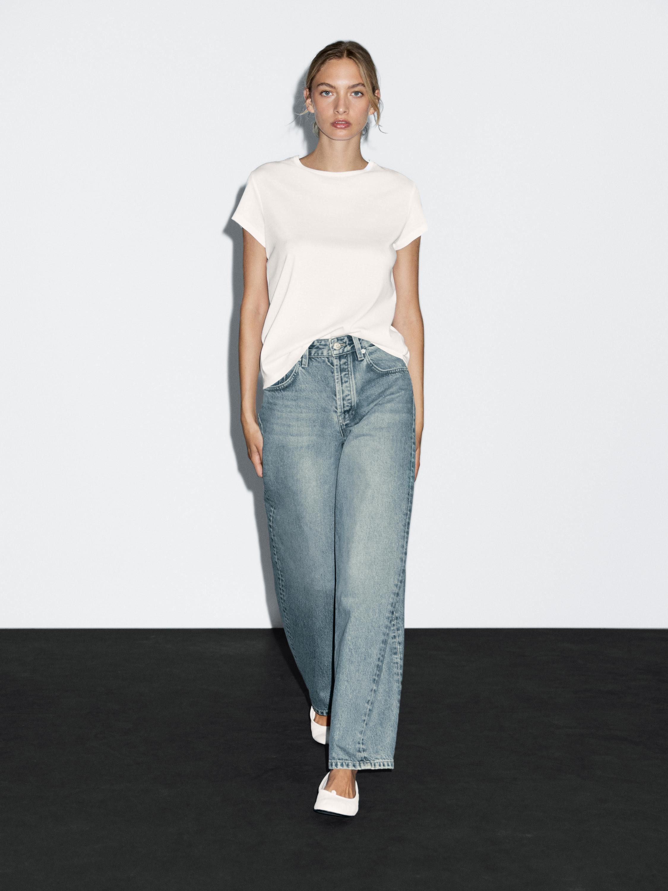 Ballon-Jeans mit hohem Bund · Hellblau · Hosen  | Massimo Dutti | Massimo Dutti DE