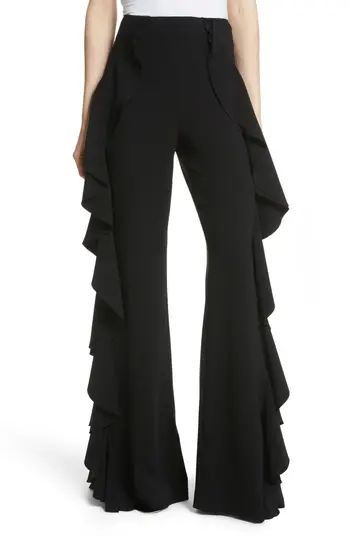 Women's Cinq A Sept Saphir Ruffle Side Pants | Nordstrom