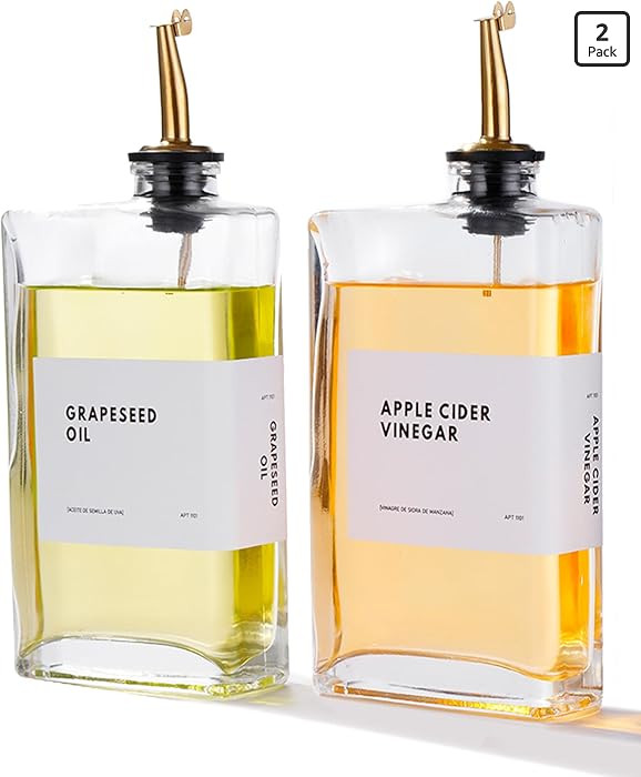 APT 1101 Olive Oil Dispenser for Kitchen, Cooking Oil and Vinegar Dispenser Set, Olive Oil Bottle... | Amazon (US)