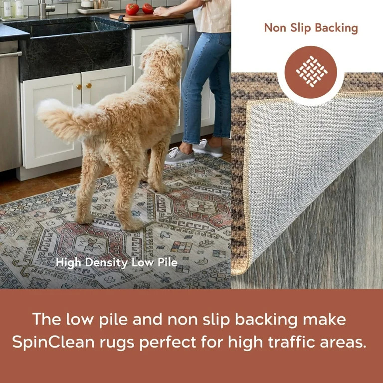 nuLOOM Dori SpinClean Tribal Easy-Jute Machine Washable Area Rug, 2' 6" x 8', Runner, Dori Natura... | Walmart (US)