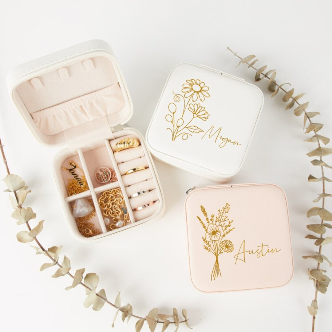 Custom Jewelry Box, Jewellery Travel Case, Jewellery Ring Box,Girls Jewellery Box, Jewelry Box wi... | Etsy (US)