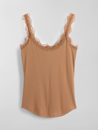 Mini Rib Lace PJ Tank Top | Gap (US)